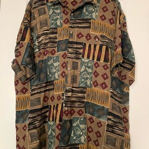 Vintage Campia Moda Abstract Rayon Shirt Size XL